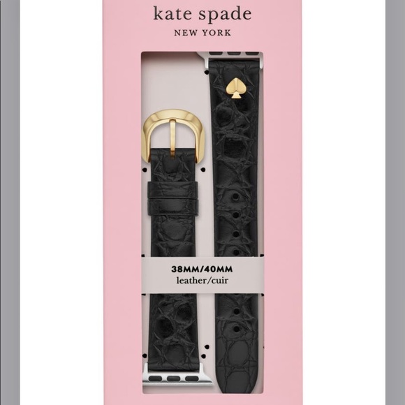 kate spade Accessories - NEW! Kate Spade Croc Embossed Leather Apple Watch